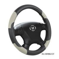 New Style PU Car Steering Wheel Cover With Black And Gray